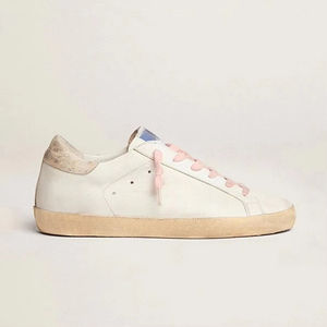 รองเท้าผ้าใบดีไซน์เนอร์สีขาวคลาสสิกสีทอง หนังแท้ รุ่นซูเปอร์สตาร์ สำหรับผู้หญิงและผู้ชาย น้ำหนักเบา เหมาะสำหรับเล่นสเก็ตบอร์ด - Product Image 2