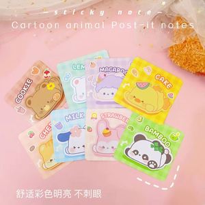 Cute Cartoon Animal Food Theme Self-Adhesive <b>Sticky</b> <b>Notes</b> Assorted Designs Comfortable Bright Colors Office School Memo - Product Image 3