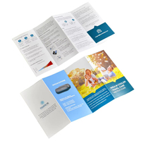 Conception personnalisée en usine, catalogue promotionnel d'entreprise tri-pliant, brochure, impression de prospectus, publicité, dépliant