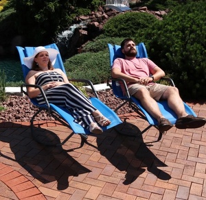 Simplement Assemblés Berçante Relaxante Chaise Pliante Zéro Gravité Chaise Pliable Chaise À <span class=keywords><strong>Bascule</strong></span> de <span class=keywords><strong>Jardin</strong></span> - Product Image 2