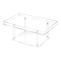 Support de gâteau en acrylique haut de gamme Dessert pause thé Table transparente Arrangement boîte à fleurs plateau de rangement cosmétique présentoir