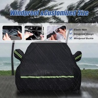 Wasserdichte Autoabdeckungen für 2007-2023 Smart Fortwo W451 (Schwarz) 190T Maßgefertigter Hochleistungs-Wasserschutz für Alle Wetterbedingungen im Freien