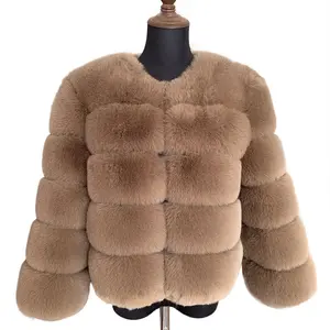 Cappotti di pelliccia invernale di nuovo stile all'ingrosso per le donne delle donne pelliccia di volpe sintetica moda autunno inverno cappotti cappotto di pelliccia sintetica