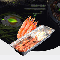 Barquette jetable en aluminium rectangulaire pour repas en vol destinée aux services de restauration aérienne commerciale et aux opérations de traiteur aérien