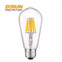 Ampoule LED à filament Edison ST64 4W 6W 8W 10W, ambre antique, transparente, vintage, 120V 230V, lampe LED, FMT-ST64