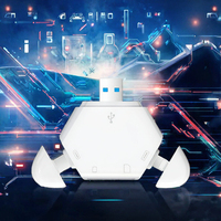 Lecteur de cartes magnétique portable 3-en-1 Plug & Play, adaptateur externe SD TF OTG en ABS, modèle LCOP pour téléphones iOS et USB Type-C