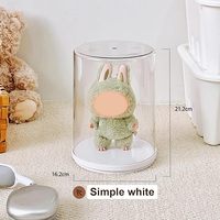 Boîte de présentation empilable en acrylique transparent moderne avec revêtement UV pour figurines et poupées – Protection de rangement de bureau