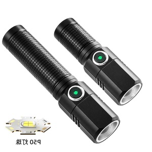 Lampe torche tactique en alliage d'aluminium, mini lampe torche LED rechargeable par USB, portable, durable, éclairage extérieur pour le camping et la randonnée - Product Image 3