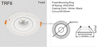 Luminaire de downlights led sans garniture TRF6 anneau de montage de Downlight LED pour Evolite Module X2,X3,X15,X20 boîtier en aluminium lumière intérieure