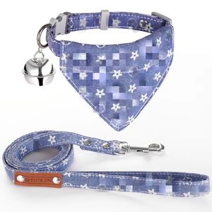 Correa y Collar de Perro de Lujo Personalizados, Ecológicos, de Poliéster Reciclado a Cuadros - Product Image 4