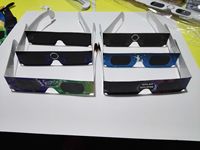 Lunettes d'éclipse solaire en carton certifiées ISO 2026, vente en gros, conception personnalisée en usine, lunettes 3D en papier pour l'observation de l'éclipse solaire
