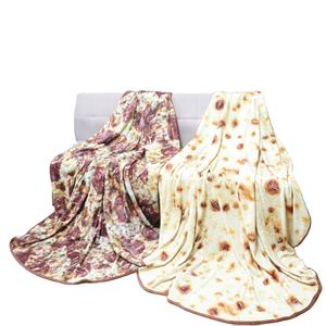 Manta de Franela de Felpa de Poliéster 100% Tejida con Diseño de <span class=keywords><strong>Pizza</strong></span> de 71 Pulgadas, Novedosa, Divertida y Realista, para Adultos y Niños, Regalo Original - Product Image 1