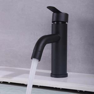 Rubinetto Monocomando <span class=keywords><strong>in</strong></span> <span class=keywords><strong>Acciaio</strong></span> Inox Nero <span class=keywords><strong>per</strong></span> Lavabo, Miscelatore Acqua Calda e Fredda con Montaggio a Foro Singolo <span class=keywords><strong>per</strong></span> <span class=keywords><strong>Bagno</strong></span> - Product Image 4