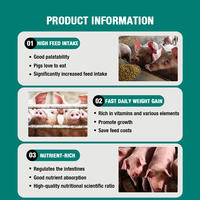 Additif alimentaire pour porcs, nourriture pour porcs pour la prise de poids, engraissement rapide, stimulateur de croissance des porcs, prémélange pour porcelets 4%, suppléments d'engraissement pour la viande