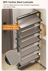 HNOSS Étagère à chaussures étroite à tiroirs coulissants pour entrée de salon, organisateur de rangement pour chaussures de couloir - Product Image 6