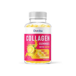 Gommes à base de collagène hydrolysé et de biotine pour femmes Supplément de vitamines C E et de zinc Croissance des cheveux Peau et ongles forts OEM - Product Image 1