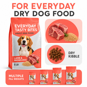 Sacchetto Personalizzato per Cibo per Cani con Beccuccio, Fondo Piatto Arrotondato, Confezione in Plastica per Alimenti, Grado Alimentare per Crocchette di <span class=keywords><strong>Agnello</strong></span> e <span class=keywords><strong>Riso</strong></span>, Etichetta Privata - Product Image 3