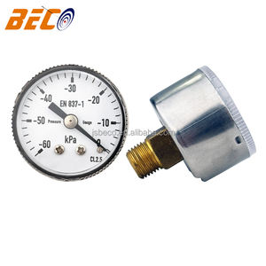 Beco <span class=keywords><strong>40mm</strong></span> 1,5 polegada bar Aço Inoxidável caso <span class=keywords><strong>Vacuum</strong></span> Pressure <span class=keywords><strong>Gauge</strong></span> 1/4NPT Voltar Manômetros Conexão - Product Image 1