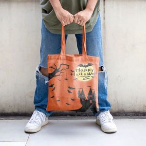 DLBZ Vente en gros Sac fourre-tout en toile de chanvre durable, multifonctionnel, tendance, réutilisable, personnalisé, écologique, pour Halloween - Product Image 5
