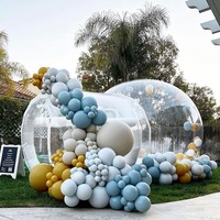 Dôme à bulles transparent en PVC pour l'extérieur, tente à bulles gonflable chauffée avec ballons pour les centres commerciaux et les événements publics