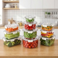 Boîte de conservation alimentaire pour réfrigérateur/congélateur avec fonction de minuterie, organiseur portable et drainable pour légumes et fruits
