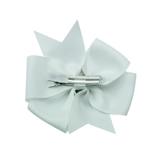 Fiocco per Capelli in Grosgrain Bianco da 5,5 Pollici, Fatto a Mano con Ricamo Arcobaleno, Accessorio per Capelli per Bambine - Product Image 6