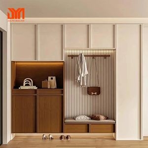 <span class=keywords><strong>JYN</strong></span> Meubles de salon Cloison d'entrée personnalisée Grand espace Armoire d'entrée avec étagère à chaussures Armoire de rangement en bois - Product Image 4