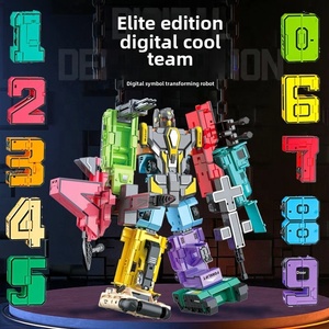 Venta al por mayor al por menor, <span class=keywords><strong>robot</strong></span> de juguete con símbolo transformador de gran número genuino transfronterizo, regalo educativo para niños, plástico ligero 1:5 - Product Image 1
