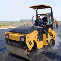 Rouleau compact autoporté à double tambour, 2 tonnes, 3 tonnes, 3,5 tonnes, le plus vendu
