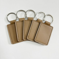 Porte-clés vierges en cuir PU en gros, étiquettes personnalisables imprimables par gravure laser pour cadeaux promotionnels