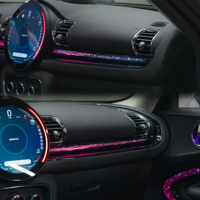 Pour BMW MINI Clubman F54 2016-2026 : Amélioration de l'éclairage d'ambiance intérieur, système LED 64 couleurs avec transitions de couleur fluides