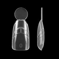 140PCS Moldes de Uñas de Plástico Mate para Uñas Francesas Rápidas, Formas Superiores Ovaladas, Cuadradas y de Ataúd, con Línea de Arco Interior, Puntas de Doble Forma