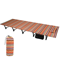 Lit de camping pliant portable léger et Offres Spéciales en gros Lit de camping pliable pour l'extérieur Lit de camp
