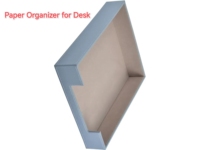 Organisateur de bureau empilable en papier A4 de qualité supérieure en cuir végétalien pour les fournitures de bureau