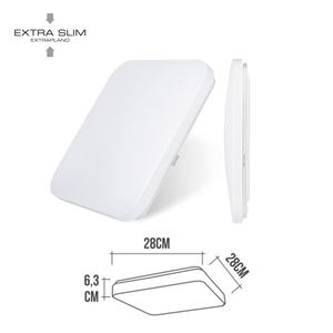 Panneau LED extraplano 12W 6500K, dimensions 28x28x6,3cm, idéal pour l'éclairage des bureaux et des foyers. - Product Image 1