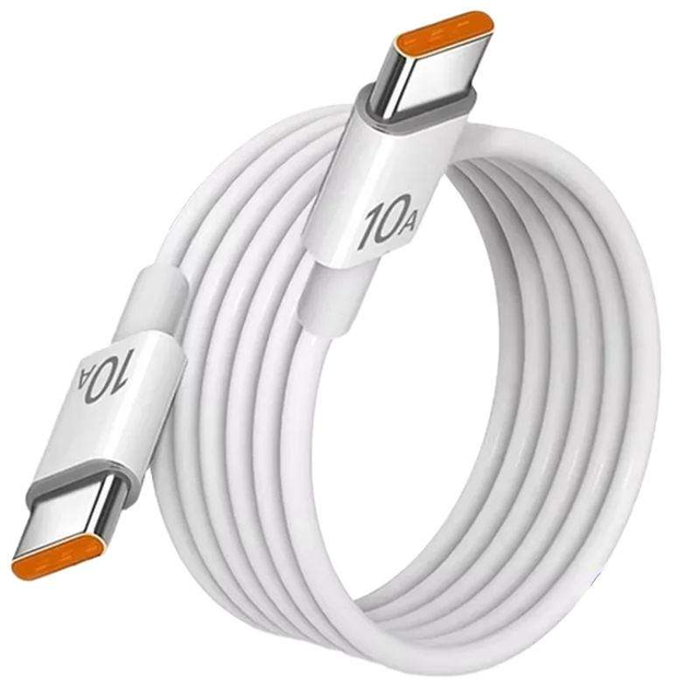 Fast Charging USB-C to C Cable 1.5M 10A Pure Copper Core Durable PVC Jacket for Phones Tablets Laptops & Most Type-C Devices