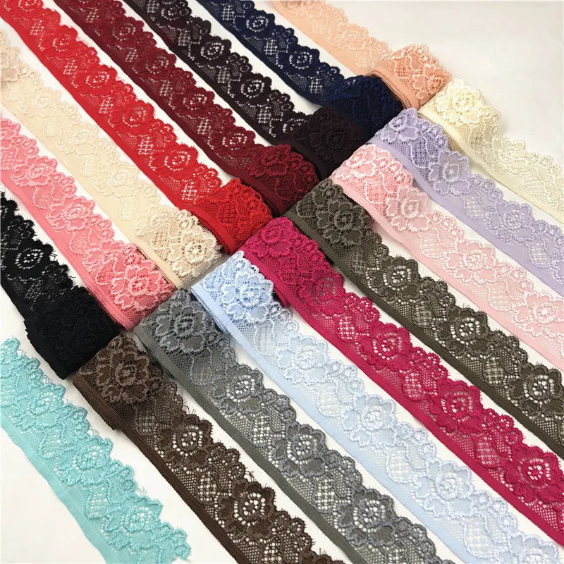 Manufacturer Supply 3.3Cm Stretch Lace Hollow Garment Underwear Decoration Lace Trim