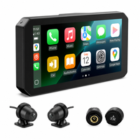 Caméra de tableau de bord portable pour moto Aoocci C9 Pro Max Dual 1080P, console intelligente de navigation 6,0 pouces, enregistreur vidéo sans fil, étanche
