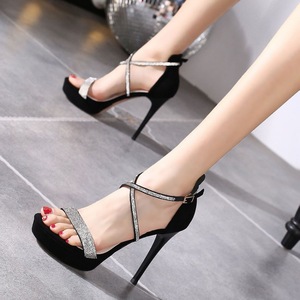 2026 New Designer Women Footwear Heel <b>Sandals</b> Shoes for Women New Styles Glitter Sparkly <b>Diamond</b> Rhinestone Heeled <b>Sandal</b> - Product Image 1