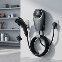 Nouvelle station de recharge portable pour véhicules électriques de 7 kW, chargeur AC de type 2, commande par application Wi-Fi, EVSE pour voiture électrique