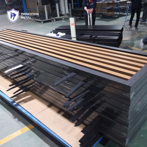 Pantalla de listón deslizante con aspecto de madera de aluminio sin soldadura de <span class=keywords><strong>Princeton</strong></span> - Product Image 4