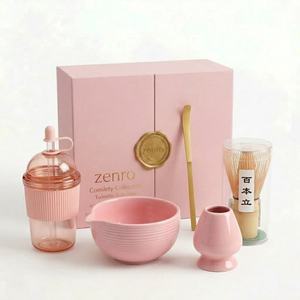 Juego de Té <span class=keywords><strong>Matcha</strong></span> con Logotipo Personalizado OEM, Taza Portátil con Pajita para Exteriores, Batidor de Bambú, Tazón de Cerámica, Caja de Regalo con Etiqueta Privada - Product Image 6