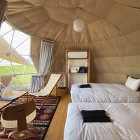 Tenda Outdoor Igloo Glamping Liburan Tahan Air PVC Dome Igloo Hotel Tenda Glamping Rumah Geodesik untuk Luar Ruangan dengan Kamar Mandi
