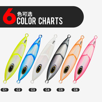 MAXSEN Jigging Baru 80g-250g Umpan Logam Bercahaya Luminous, Cepat Tenggelam, Umpan Keras Lambat untuk Memancing Tuna