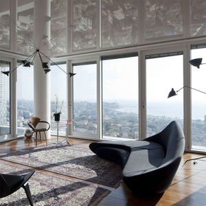 Film de plafond tendu décoratif, design <span class=keywords><strong>lambris</strong></span>, impression numérique UV, PVC, film laqué brillant souple, utilisé dans la maison, la cuisine - Product Image 1