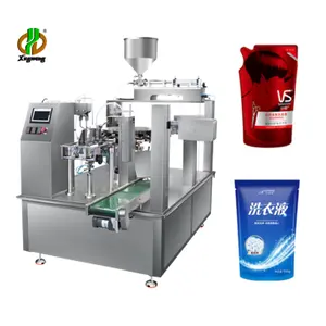 Hot selling automatic pre-made bag stand-up bag spout bag beverage liquid sauce gel detergent filling machine