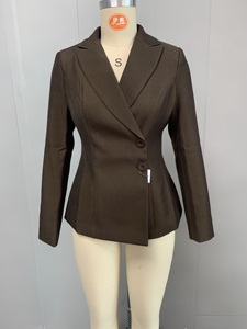 Elegante Completo Formale da Ufficio per Donna, 50% Lana, Smoking con Chiusura Monopetto, Design Traspirante - Product Image 3