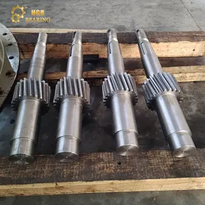 High quality China supplier non-standard 42CrMo customized surface hardened spline large gear shaft forged roller shaft