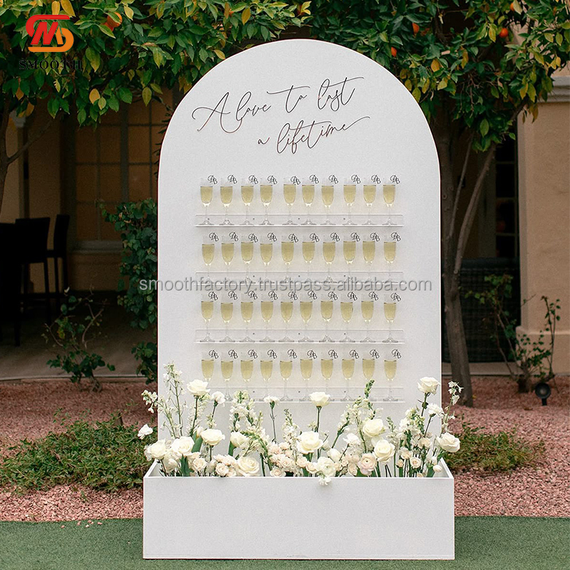 champagne wall wedding