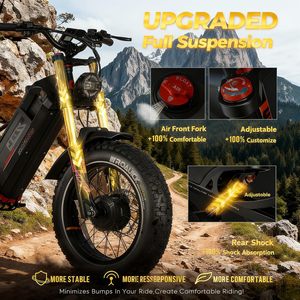 จักรยานไฟฟ้าแบบ All-Weather รุ่น Step-Through ยาง Fat Tire ขนาด 20x4.0 นิ้ว กว้างพิเศษ 52V โครงเหล็กคาร์บอน สำหรับขี่ชายหาด หิมะ ทราย สำรวจกลางแจ้ง รุ่น Romeo Elec - Product Image 3